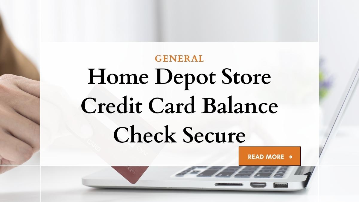 Home Depot Store Credit Balance